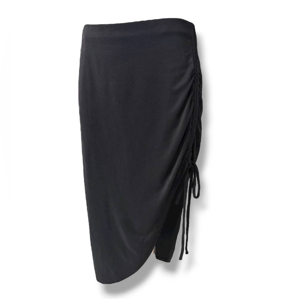 OPEN EDIT Black Side Ruched Skirt Size Small - Picture 9 of 9
